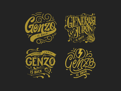 Genzo design drawing handdrawn illustration illustrator lettering type typography vector vintage