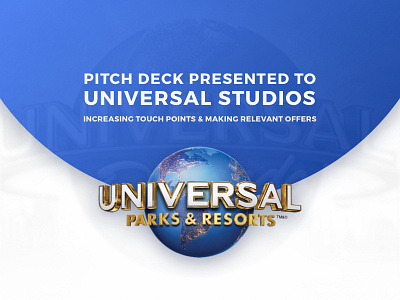 Pitch Deck Presented to Universal Studios deck design meeting pitch powerpoint presentation universal universal studios