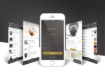 LuxeConnect - Market place mobile app app design interface marketplace mobile ui user