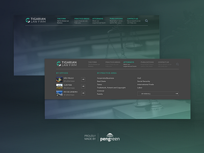 Daily UI 053 - Header design header interface law firm mega menu ui user web website