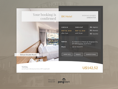 Daily UI 054 - Confirmation Screen booking checkout confirmation creative design hotel interface ui user ux web design website