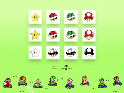 Daily UI 055 - Icon Set daily ui design icon set icons interface kart mario ui user