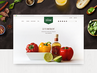 Fit & Food design ecommerce fit food healthy interface magento organic ui user web design website