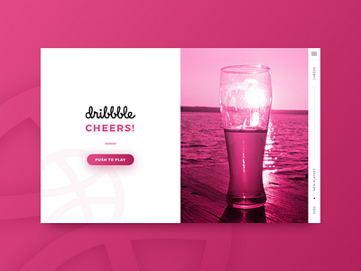 Dribbble Cheers beer cheers design draft interface new player play prospects ui welcome