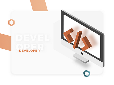 Developer Profile - Illustration for Cryptocurrency Website cryptocurrency design developer development expanse illustration isometric profile ui user interface web design