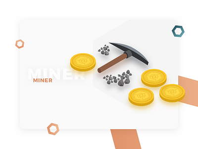 Miner Profile - Illustration for Cryptocurrency Website cryptocurrency design expanse illustration isometric miner mining profile ui user interface web design