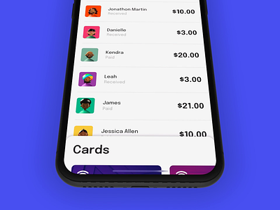 Card Payment 💳 adobe xd cards cards ui design done due gradient ios iphone iphone x iphonex lottie payment payments protopie successful transaction ui video
