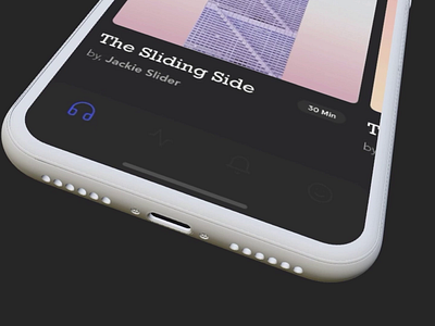 Podcasts App - Rendered in Rotato / Design Camera adobe xd cards design design camera gradient ios iphone iphone x loading rotato rotato 3d ui video