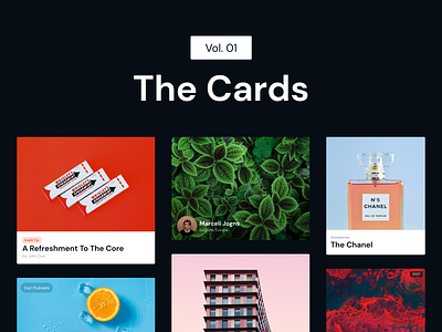 The Cards - Adobe XD Freebie product cart article fitness travel section ecommerce video blog ui adobe xd design xd cards freebie adobe card free volume 01