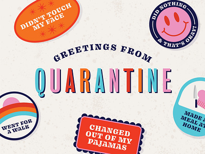 Greetings From Quarantine color design illustration illustrator postcard quarantine typography vector