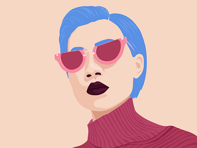 London Street Style fashion illustration portrait street style sunglasses vector