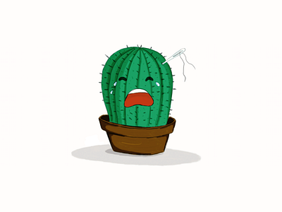 Sad cactus 2d character cactus design digital illustration digitalart drawing illustration illustrator procreate