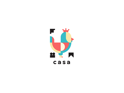 Casa Logo bird brand color farm font graphic design icon logo minimal type