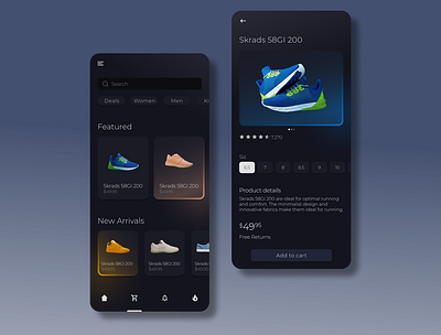 Shoe Store App design ecommerce figma shoes shoes app store app ui uiux ux