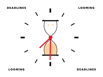 Deadlines Series (No. 1) columbia deadline deadlines series design hourglass illustration riggs partners ryon edwards sc south carolina time out worried
