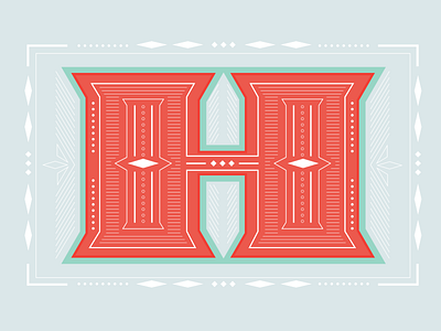 H for Holidays decorative h h letterform holidays letter h ornamental initial cap
