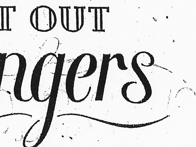 Logotype in progress for Les Flat Out Strangers (Hot Jazz Band) columbia custom letters custom type flat out strangers gypsy jazz band hot jazz les flat out strangers logotype photocopy ryon edwards south carolina typography texture