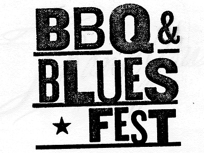 BBQ&Blues Fest logotype exploration bbq black and white blues blues festival event logo hoefler knockout letterform riggs partners ryon edwards texture toner transfer