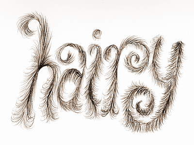 Experimental Hairy Type columbia custom design gross hairy illustration letterform lettering lettering art ryon edwards sketch south carolina type typography