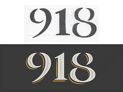918 Custom/hand painted numerals