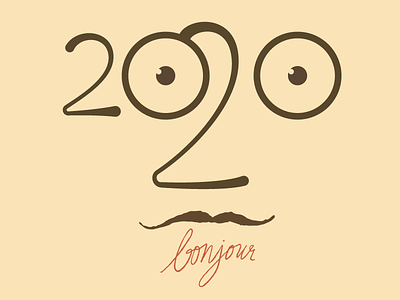Bonjour 2020 2020 bonjour columbia designer doodle french hello illustration ryon edwards script sketch sketching typography
