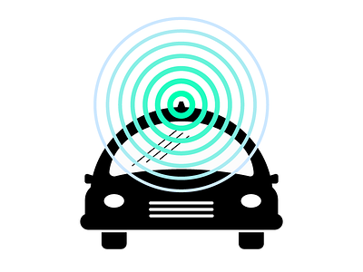 Driverless Car Icon design flat illustration icon design illustration