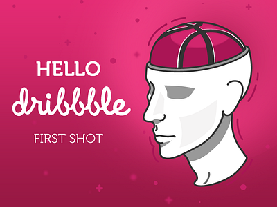 Hello Dribbble! deput first shot hello illustration ui