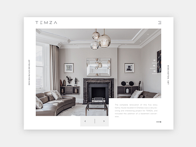 TEMZA Web Design architecture clean homepage minimal ui web website