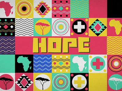 Hope africa after effects charity design hope illustrator motion design news ornament pattern tribal water zig zag