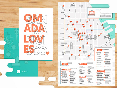 Omada Loves San Francisco financial district healthy illustration its good to be orange local map offset san francisco