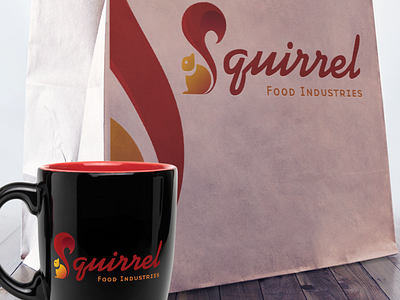 Squirrel Food logo design food logo photoshop