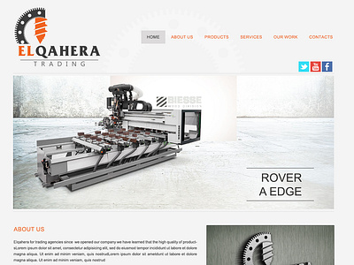 El Qahera Trading landing page design layout layoutdesign photoshop responsive ui ui designer web webdesign website
