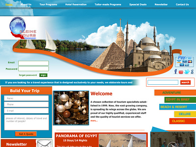 Tourism Company design layout layoutdesign logo photoshop responsive ui ui designer web webdesign website