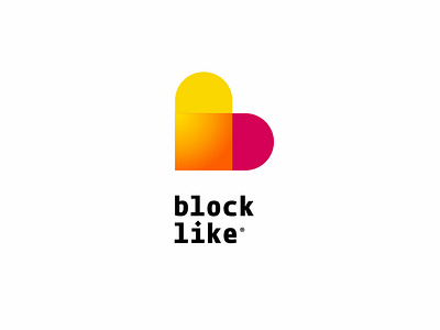 Blocklike Blockchain Finance Logo Design blockchain blocklike branding heart logo