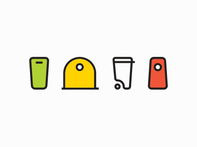 Waste sorting pictograms #5