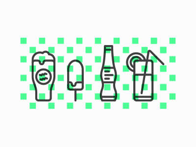 Drinks & ice creams drinks ice cream icons pictograms