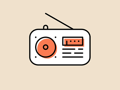 Trip – radio icon pictogram radio trip
