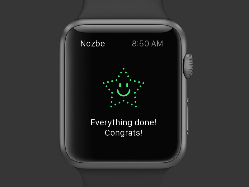 Nozbe for Apple Watch - empty inbox