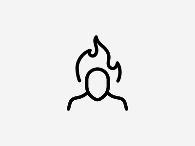 Keep A Cool Head fire icon mens health pictogram