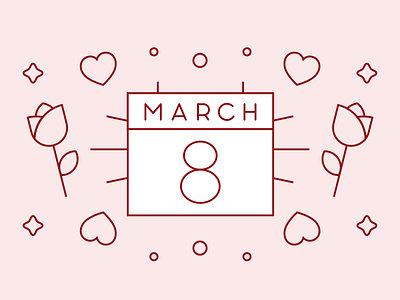 International Women's Day 2016 heart illustration love march nozbe tulip womens day