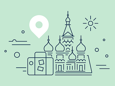 Trip to Moscow illustration moscow nozbe template trip