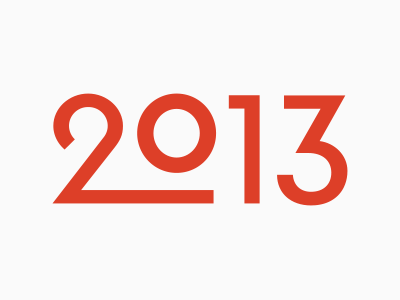 2013 calendar typography