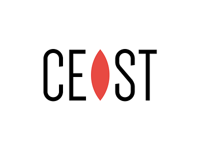 CEST Logo black cest circles geometric intersection logo logotype red