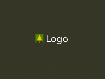 Logo am minimalism origami triangles