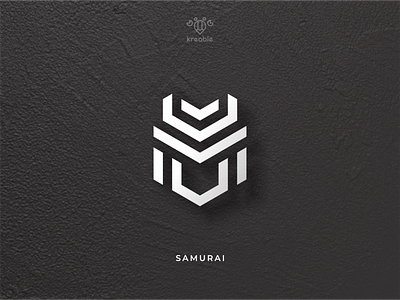 Samurai Head - Logo Symbol blade cool logo minimalist modern monogram samurai simple strong sword