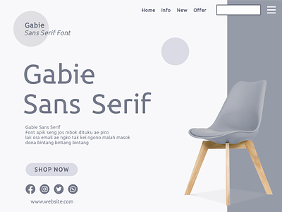 Gabie Sans Serif Font font modern font sans serif sans serif web font website