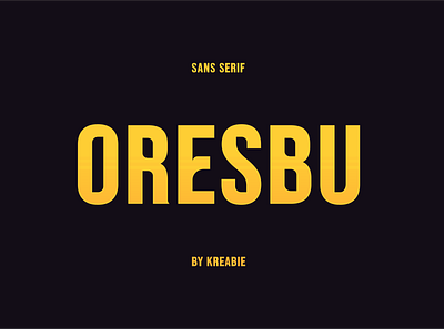 ORESBU FONT font font design great premium sanserif serif slabserif