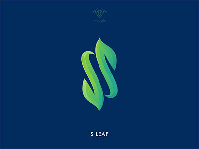 S Leaf cool leaf letter logo minimalist modern monogram nature s simple