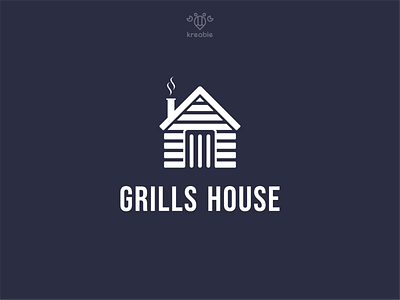 Grills House barbeque cooking food grill house logo minimalist modern monogram restaurant simple