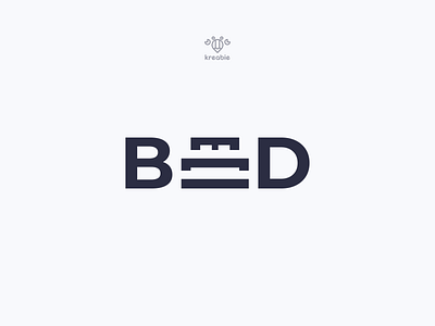 BED - Logotype bed cool design furniture logo minimalist modern monogram simple strong